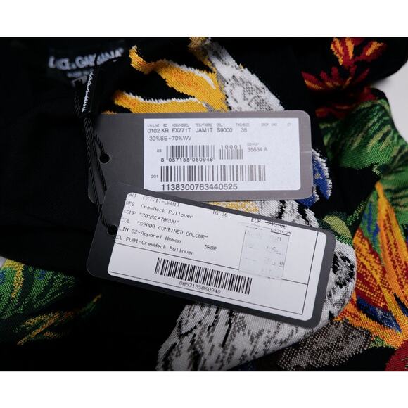 Dolce & Gabbana Black Embroidered Parrot Top (XS, IT36, Retails €1575) - Picture 4 of 9